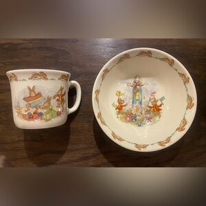 Royal Doulton English Fine China - Collector Cup and Bowl Children's Set